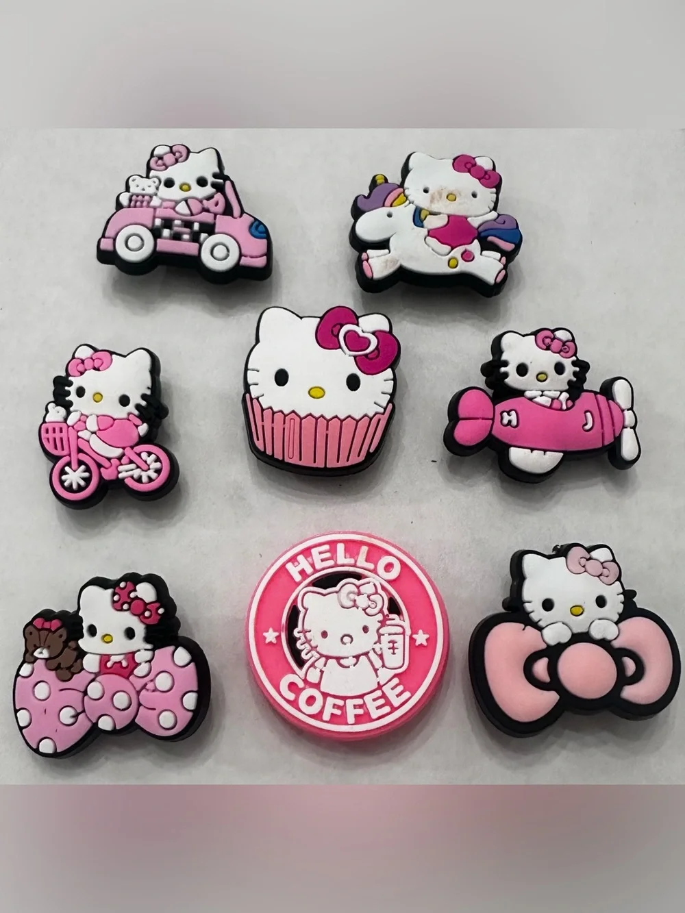 New Hello Kitty Themed Shoe Charms for Crocs -Set of 8